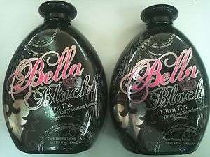   Bella Black 75X Bronzer Indoor Tanning Bed Lotion 876244007354  