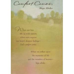  Comfort Comes, Hope Abides   Sympathy Card (Dayspring 3961 