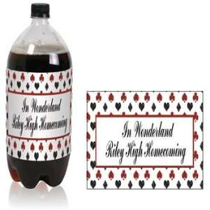 Card Suit Personalized Soda Bottle Labels   Qty 12 Health 