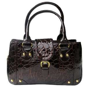  Ongoing Velour Crest Freestyle Satchel,