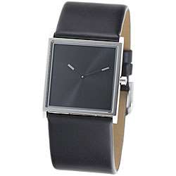   Design Womens Stainless Steel Black Dial Square Watch  