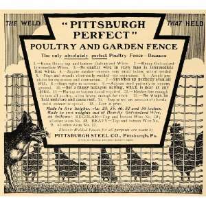   Perfect Poultry Garden Wire Fence   Original Print Ad