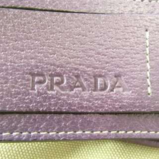 PRADA Canapa Cinghiale Logo Bowler Bag Purse Purple  