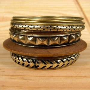   Bronze Filigree Fashion Jewelry Cuff Bracelet Bangle Set H  