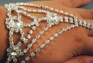 Wholesale 12Pcs Link Crystal Rhinestone Rings Bracelets L02  