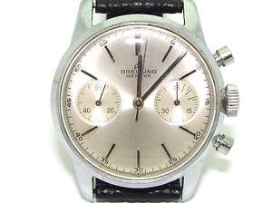 Vintage Stainless Steel Breitling Chronograph 1191 Manual Wind Watch 