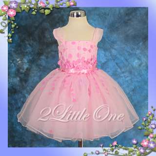 Wedding Flower Girls Pageant Party Dresses Size 12m 6  