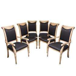 Set of Six Regency Style Italian Made Upholstered Dining Chairs  