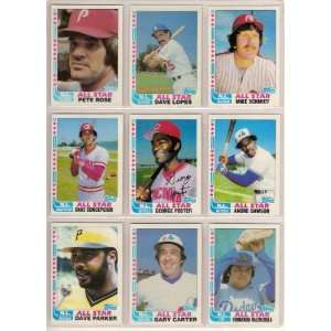  Rose) (Mike Schmidt) (George Foster) (Dave Concepcion) (Andre Dawson 