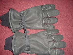 MILITARY UNISEX LEATHER GLOVES COLD / WET WEATHER SIZE 4 LARGE  