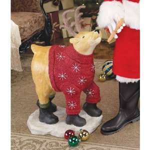  32.5 Christmas Holiday Reindeer Sculpture Statue Figurine 