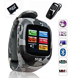  Camouflage GSM Unlocked Watch Phone with 4GB Micro SD  