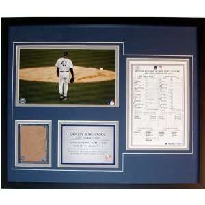 2005 Opening Day Pitchers Mound Dirt Collage w/photo of Randy Johnson 