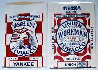 Yankee Girl & Union Workman Chewing Tobacco Bags TWO  