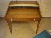 ANTIQUE 1950s DREXEL ROLL TOP DESK WITH CHAIR~PROFILE  
