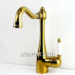 Plished Brass Kitchen Sink Faucet Mixer Tap 0495H  
