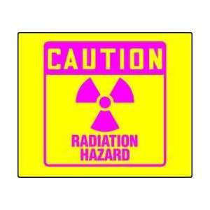 Caution Radiation Sign,7 X 12in,pink/yel   ZING  