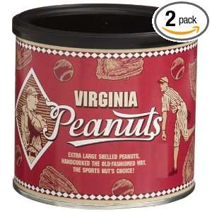 The Peanut Shop of Williamsburg Baseball Label Salted Virginia Peanuts 