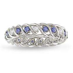   Sapphire and 1/5ct TDW Diamond Ring (G H, SI1 SI2)  