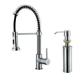   Pullout Spray Kitchen Faucet with Soap Dispenser  