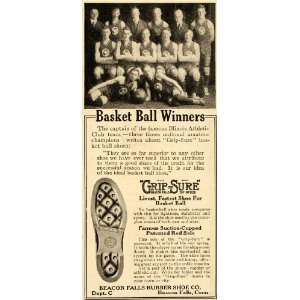  1917 Vintage Ad Basketball Shoes Illinois Athletic Club 