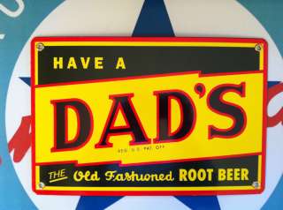 classic HAVE A DADS THE OLD FASHIONED ROOT BEER porcelain coated 