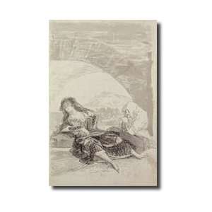  Maja And Celestina Under An Arch Giclee Print