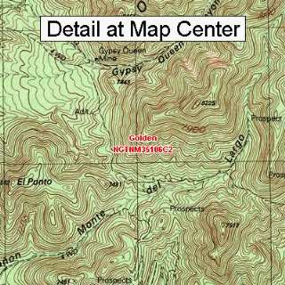   Topographic Quadrangle Map   Golden, New Mexico (Folded/Waterproof