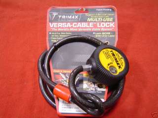Tri Max Versa Cable Motorcycle Cable Lock  