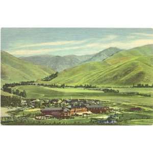   Railroad Postcard Summer Scene in Sun Valley Idaho 
