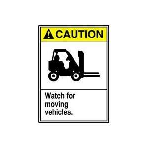  CAUTION WATCH FOR MOVING VEHICLES (W/GRAPHIC) 14 x 10 