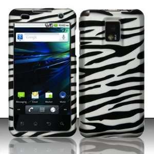 BLACK & SILVER ZEBRA Hard Plastic Design Cover Case for LG Optimus G2X 