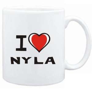  Mug White I love Nyla  Female Names