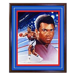   Ali Autographed / Signed Framed 16x20 Lithograph 