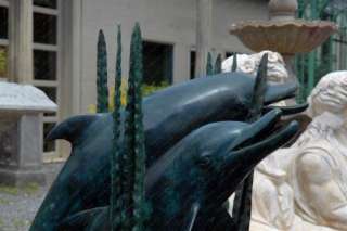 Bronze Dolphin Fountain Statue  