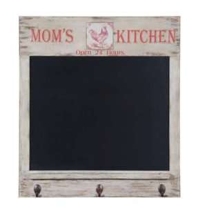  Moms Kitchen Memo Chalkboard with Three Hooks 