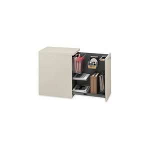   Right Side Access Pedestal File Cabinet in Putty