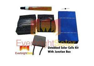 100 3x6 Untabbed Solar Cells DIY Panel Kit+2 Free Junction Box NEW 