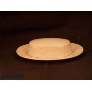 Mikasa English Countryside White #DP900 Butter Dish CovD 1/4 Lb 