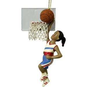  African American Girl Playing Basketball [6813b]