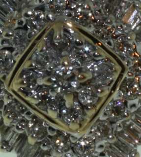 14k yellow gold vintage 1ct diamond cluster ring estate  