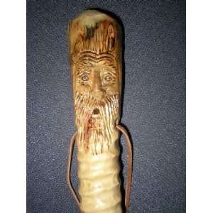 Spirit Face Hand Carved Walking and Hiking Stick  Sports 