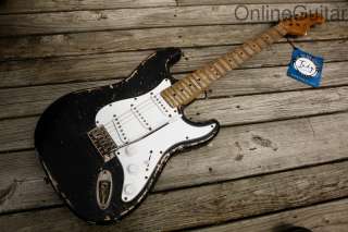 CUSTOM SHOP BLACK INDY CUSTOM STAGE WORN RELIC S STYLE ELECTRIC GUITAR 