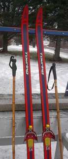 Cross Country 70 Skis 3 pin 180 cm +Poles TOURING WAXLESS  