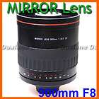 900mm f/8 Mirror Lens T2 DX Reflex Telephoto for Canon Nikon Sony 
