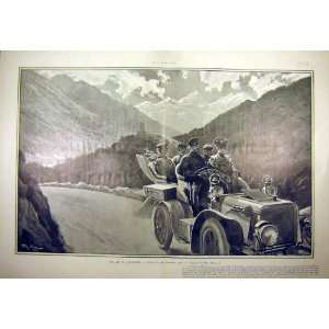 1904 Gordon Bennett Motor Car Race Automobile Print 
