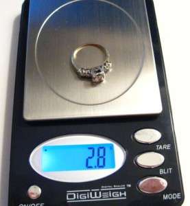  14K GOLD 2 TONE DIAMOND ENGAGEMENT RING ESTATE JEWELRY 2.8 g NOT SCRAP