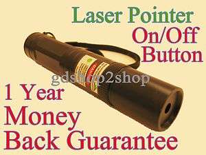 High Power 5mW Military Green Laser Pointer Pen + On Off Btn + CR123A 