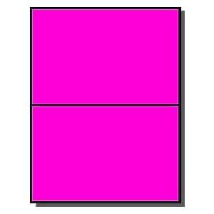 Outfitters® Fluorescent Neon Magenta Pink LASER ONLY Labels, 8 1/2 x 