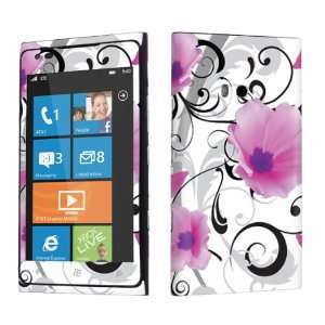  Nokia Lumia 900 Vinyl Protection Decal Skin Swirl Flower 